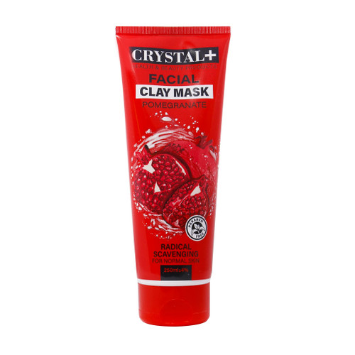 ماسک صورت خاک رس کریستال پلاس حاوی عصاره انار مناسب پوست معمولی حجم ۲۵۰میل