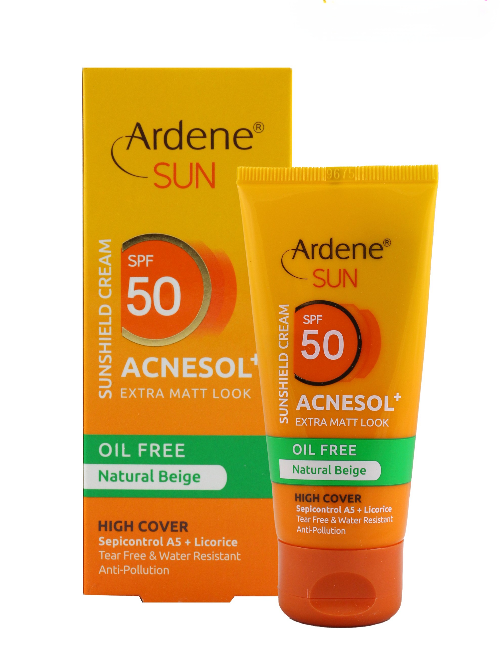 کرم ضد آفتاب فاقد چربی بژ طبیعی SPF50 آردن