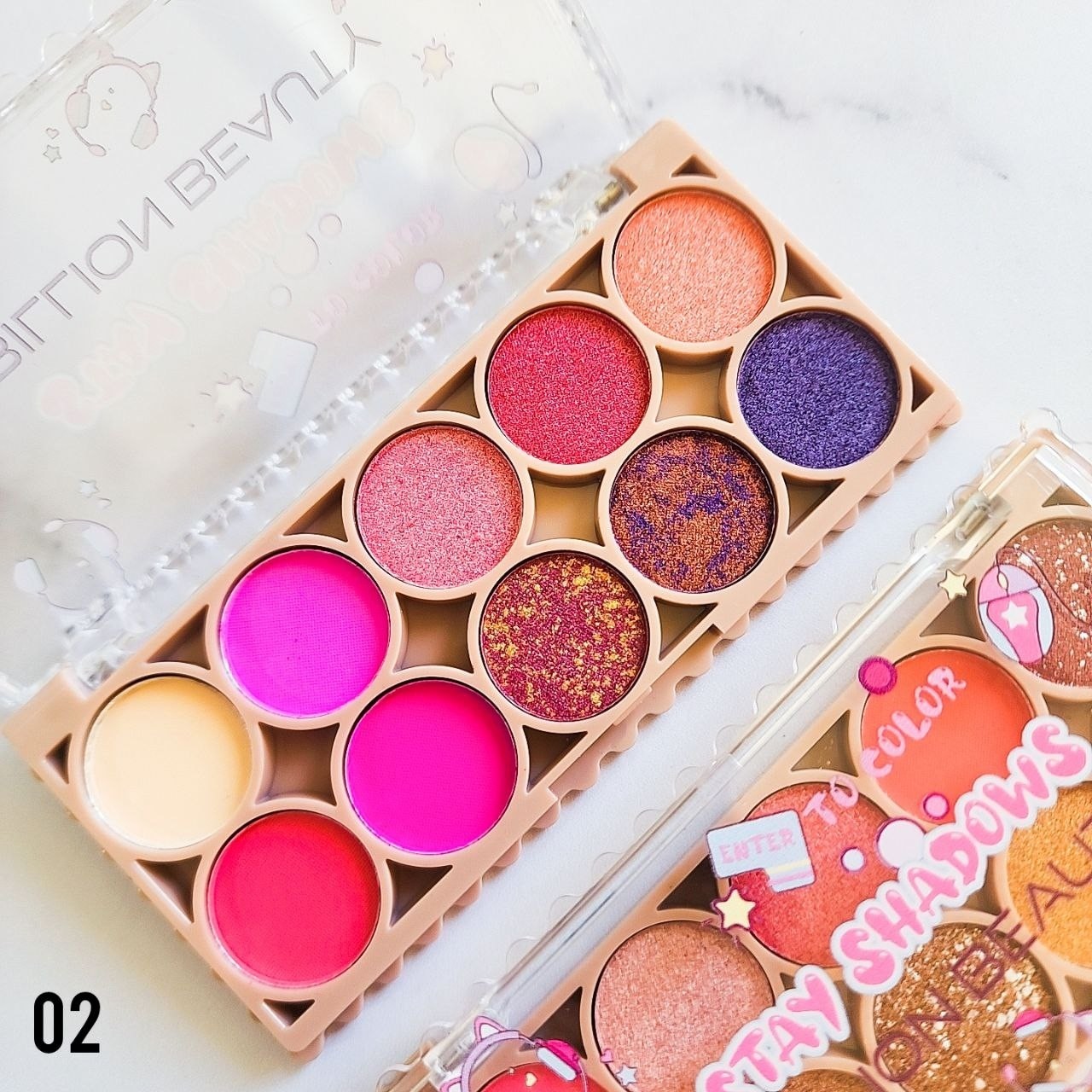 پالت سایه چشم 10 رنگ BILLION BEAUTY