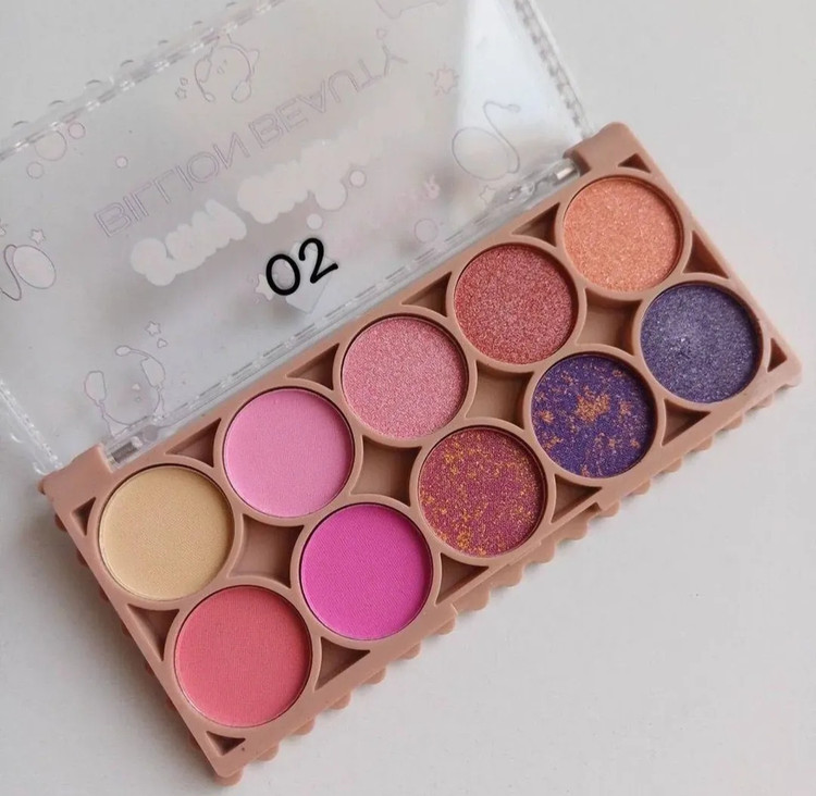 پالت سایه چشم 10 رنگ BILLION BEAUTY