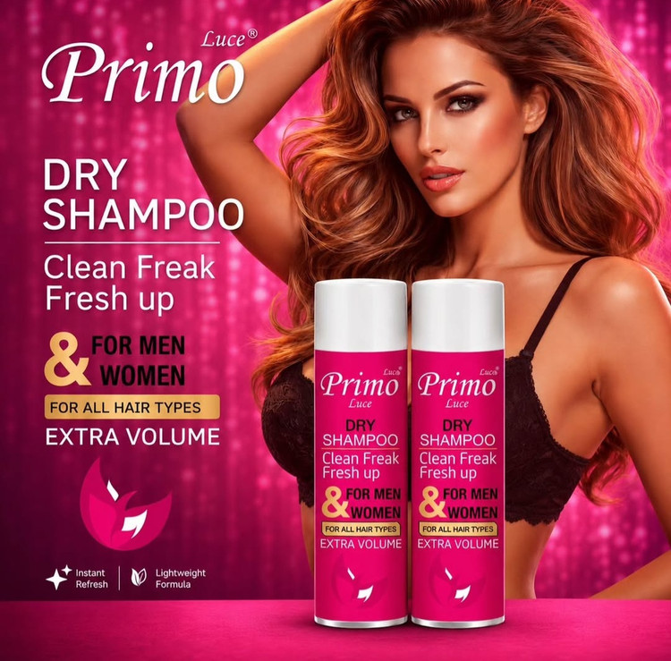 اسپری شامپو خشک پریمولوسی Primo Luce حجم ۲۰۰ میل