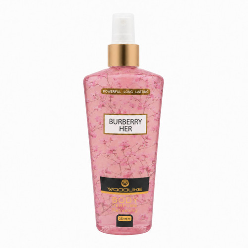 بادی اسپلش زنانه وودلایک مدل Burberry Her حجم 250 میلی لیتر